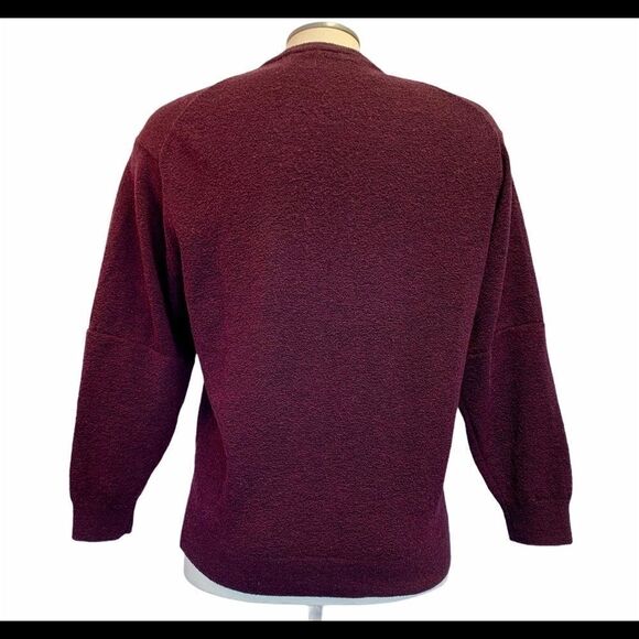 Vintage Burberrys Of London Maroon Wool Cardigan - Picture 2 of 7
